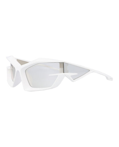 Givenchy Shield-Frame Injection Sunglasses White White Silver (GV40049U-69-21C)