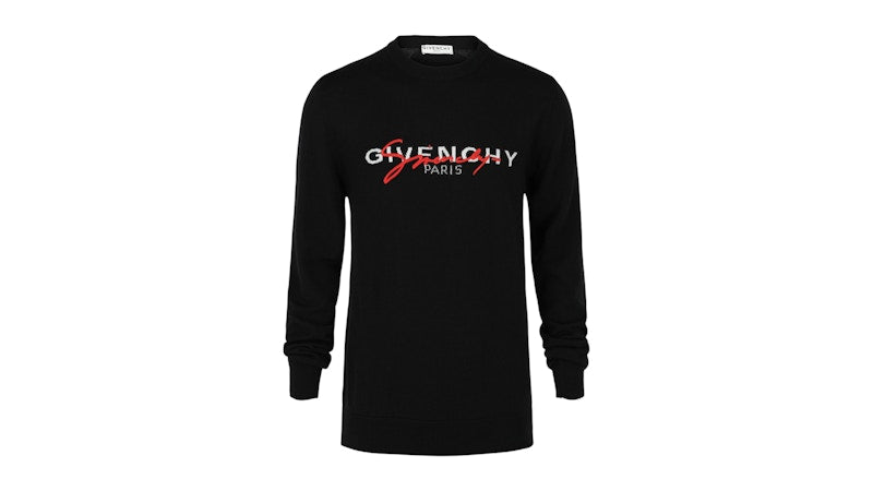 Givenchy Signature Logo Sweater Black Red