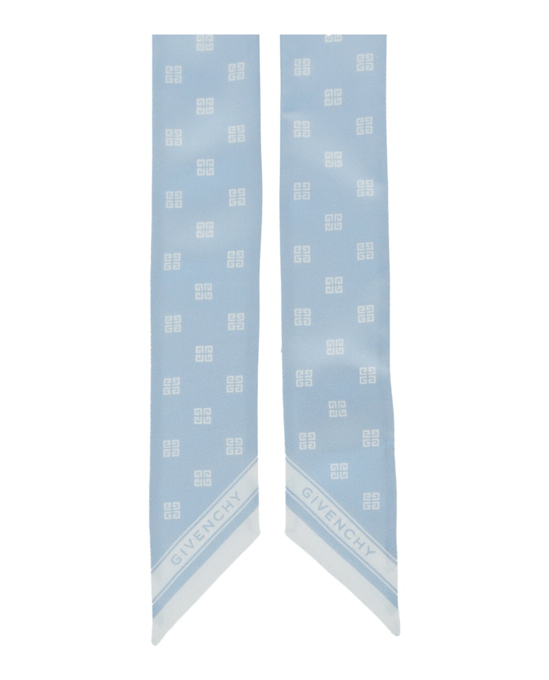Givenchy Silk Monogram Bandeau Blue Ivory