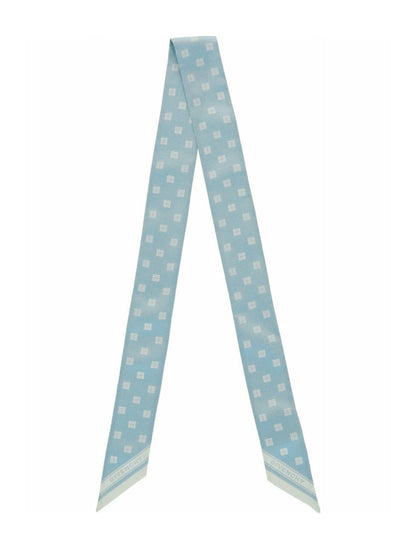 Givenchy Silk Monogram Bandeau Blue Ivory