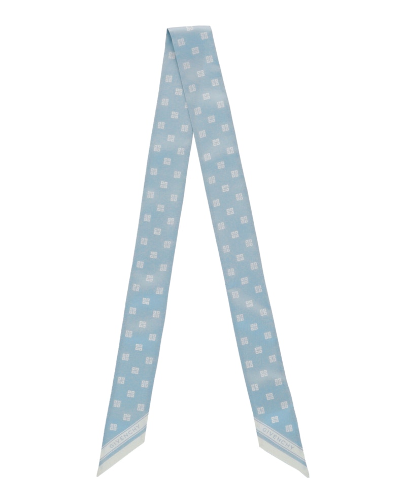 Givenchy Silk Monogram Bandeau Blue Ivory