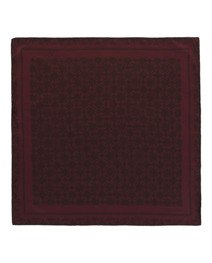 Givenchy Silk Monogram Scarf Burgundy