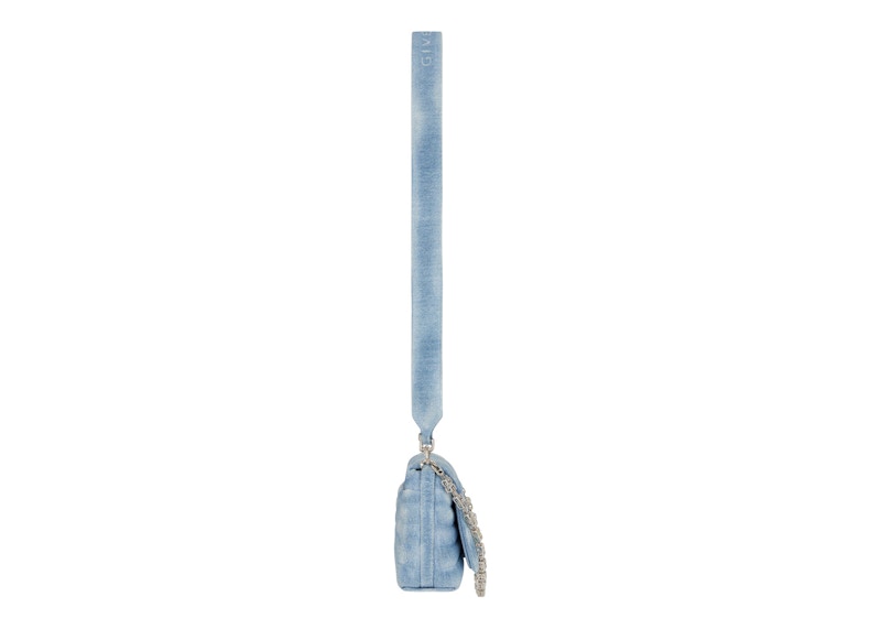 Givenchy Small 4G Soft Bag In Quilted Denim Medium Blue