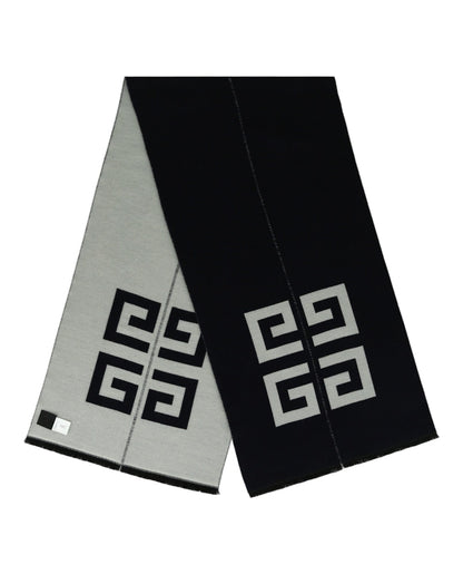 Givenchy Split Logo Scarf Navy