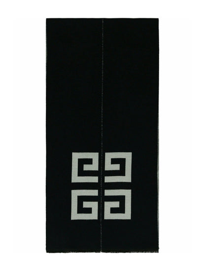 Givenchy Split Logo Scarf Navy