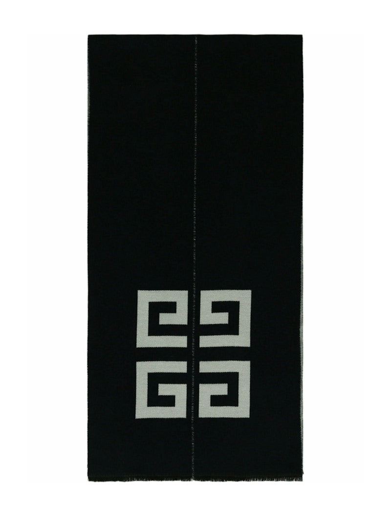 Givenchy Split Logo Scarf Navy