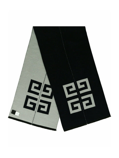 Givenchy Split Logo Scarf Navy