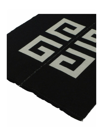 Givenchy Split Logo Scarf Navy