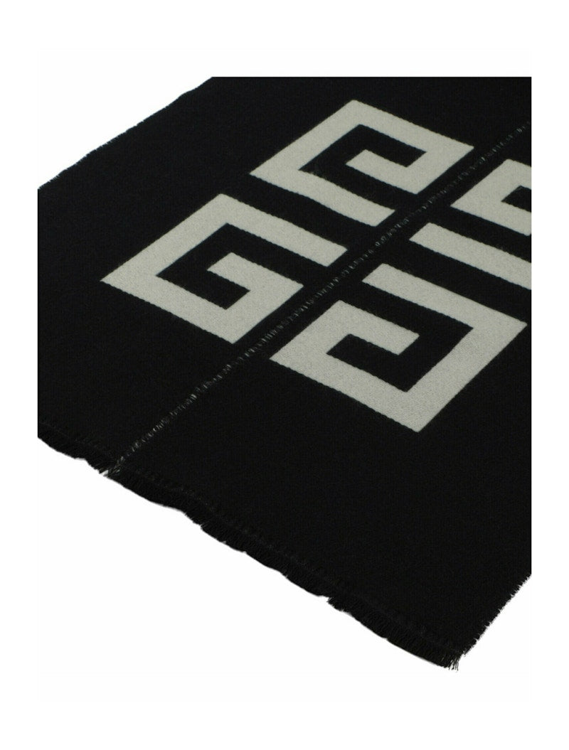 Givenchy Split Logo Scarf Navy