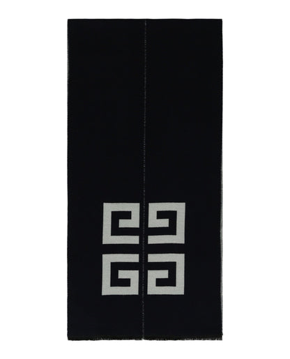 Givenchy Split Logo Scarf Navy