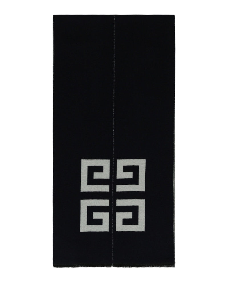 Givenchy Split Logo Scarf Navy