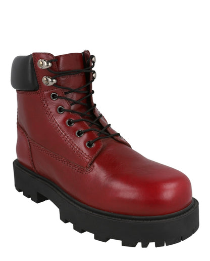 Givenchy Storm Lace-Up Boots Cherry