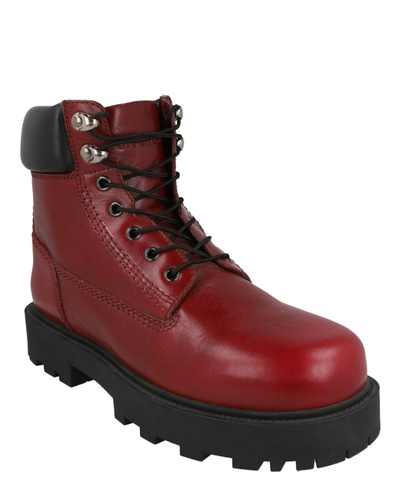 Givenchy Storm Lace-Up Boots Cherry