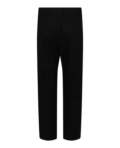 Givenchy Straight Fit Pants With Metal Clip Closure Black