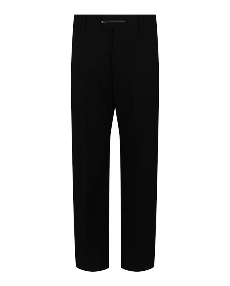 Givenchy Straight Fit Pants With Metal Clip Closure Black