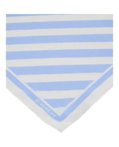 Givenchy Striped 4G Square Scarf Blue White