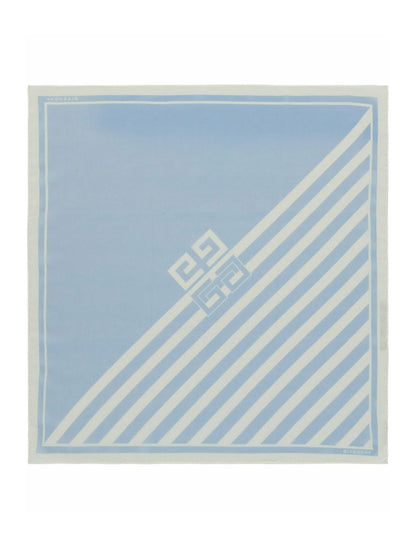 Givenchy Striped 4G Square Scarf Blue White