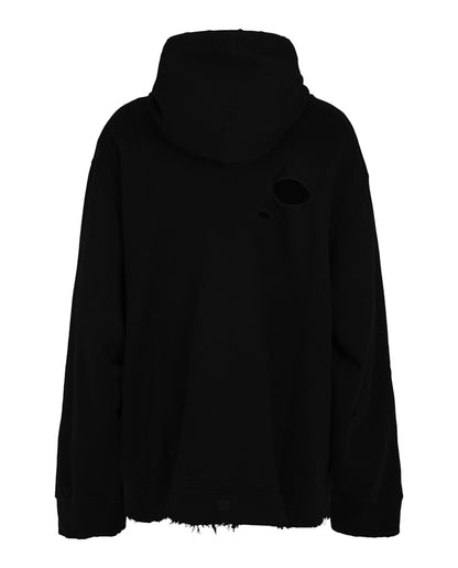 Givenchy Studio Destroyed Hoodie Black