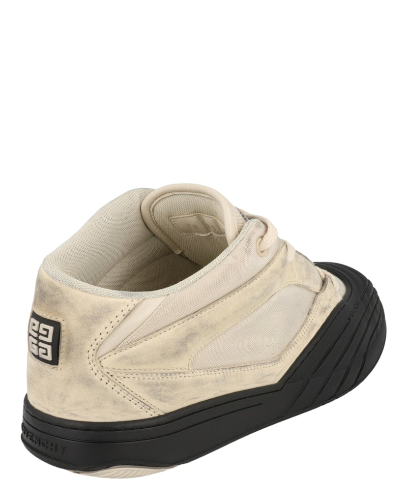 Givenchy Suede Trimmed Mid-Top White