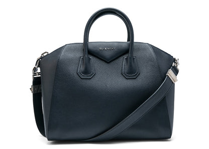 Givenchy Antigona Tote Sugar Goatskin Medium Navy