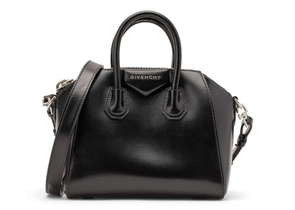 Givenchy Antigona Tote Shiny Lord Calfskin Mini Black