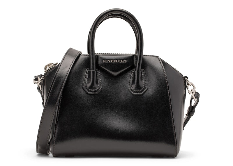 Givenchy Antigona Tote Shiny Lord Calfskin Mini Black