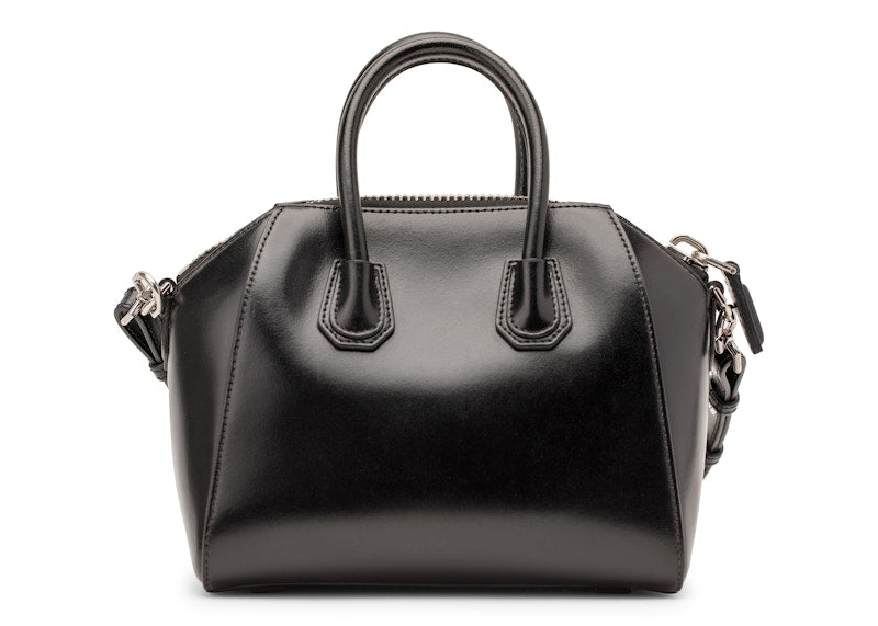 Givenchy Antigona Tote Shiny Lord Calfskin Mini Black