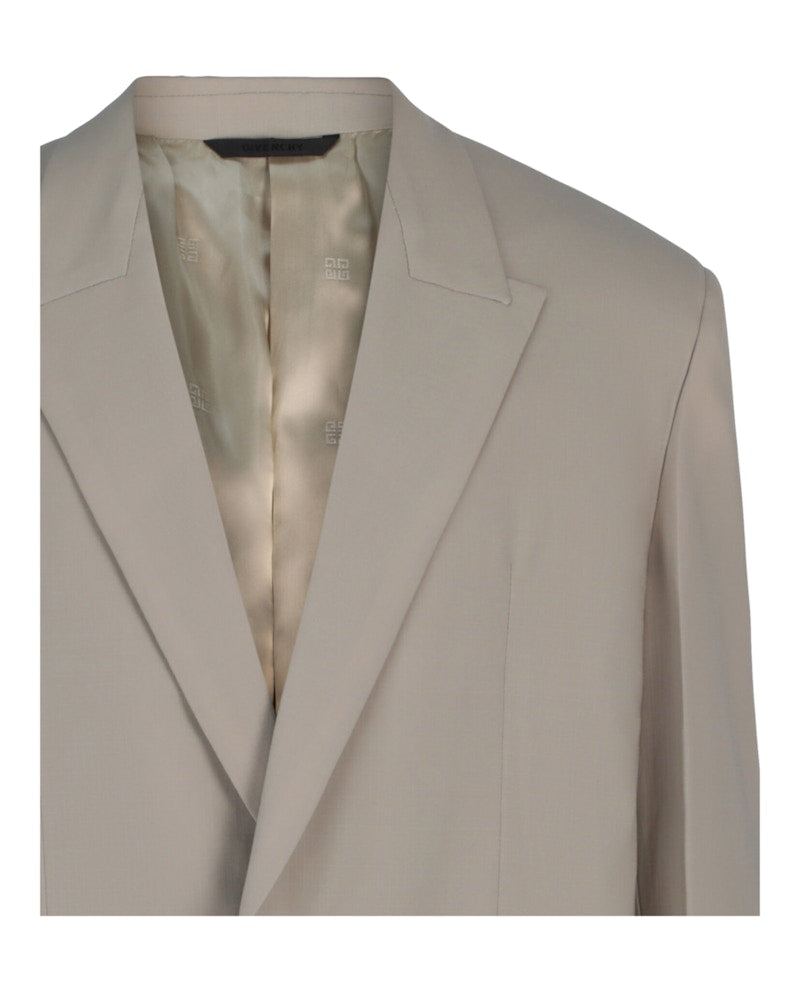 Givenchy Two Button Oversized Blazer Stone Grey