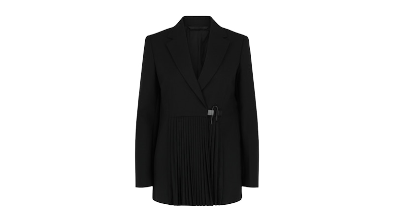Givenchy Women's Accordion Pleated U-Lock Jacket Black