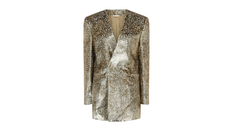 Givenchy Women's Animal Print Single-Breasted Blazer Golden