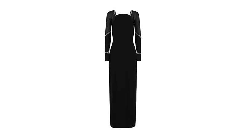 Givenchy Women's Crystal Embellished Crepe Gown Black