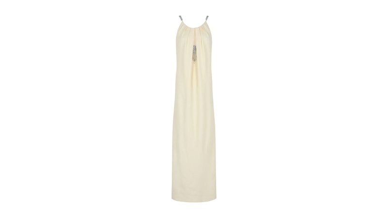 Givenchy Women's Crystal-Embellished Draped Gown Ivory