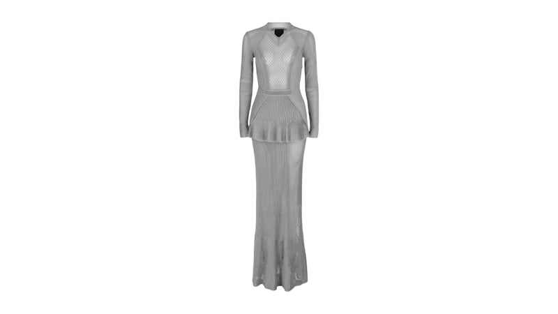 Givenchy Women's Knit Flounces Dress Grey