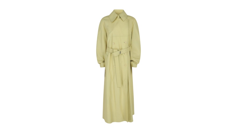 Givenchy Women's Leather Trench Coat Pale Yellow