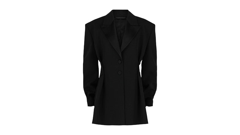 Givenchy Women's Pleated Single-Breasted Blazer Black
