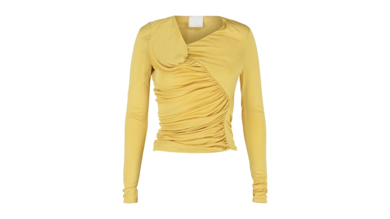 Givenchy Women's Ruched Long-Sleeve Top Banana