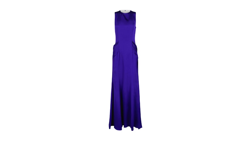 Givenchy Women's Sheer Tulle Back Gown Dark Purple