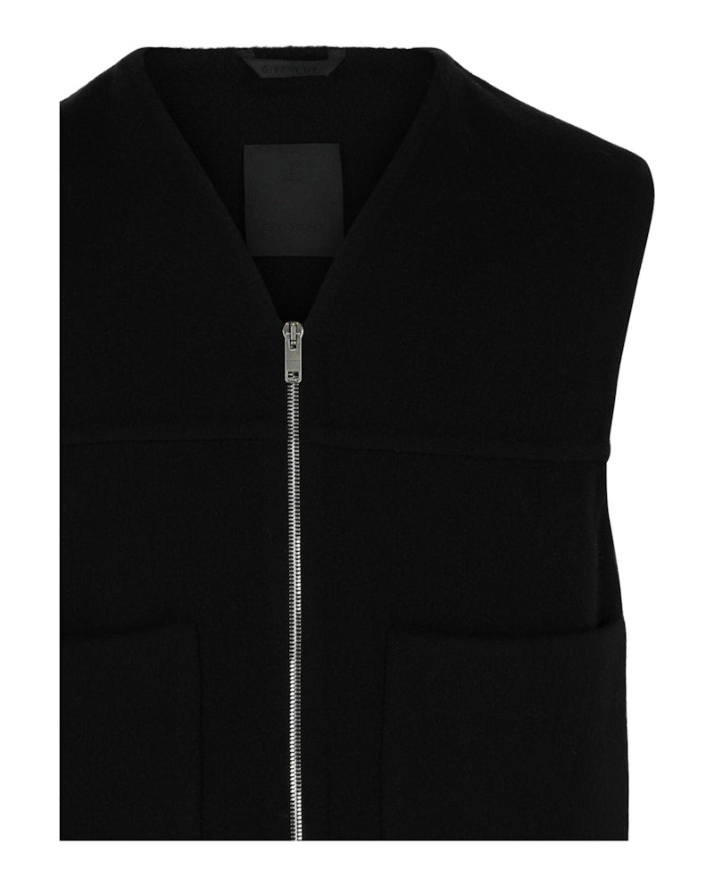 Givenchy Wool-Cashmere Blend Vest Black
