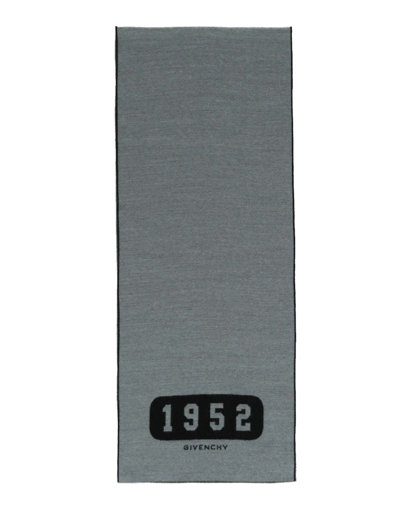 Givenchy Wool College Scarf Grey