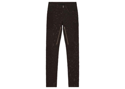 Givenchy Zipped Slim Fit Jeans Dark Brown