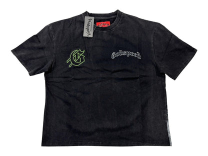 Godspeed Cowboy Knight (Green Logo) T-shirt Black Wash