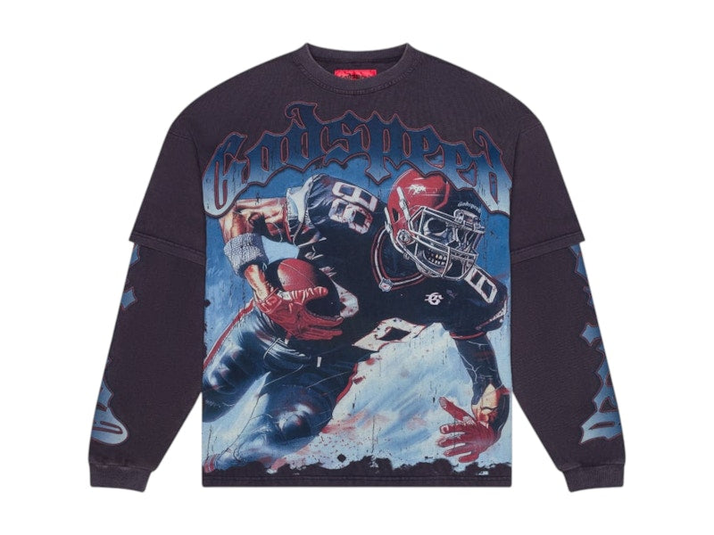 Godspeed Endzone Dual Layered T-shirt Navy Wash