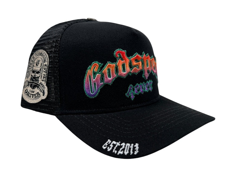 Godspeed GS Forever Gradient Trucker Hat Black/Hawaiian