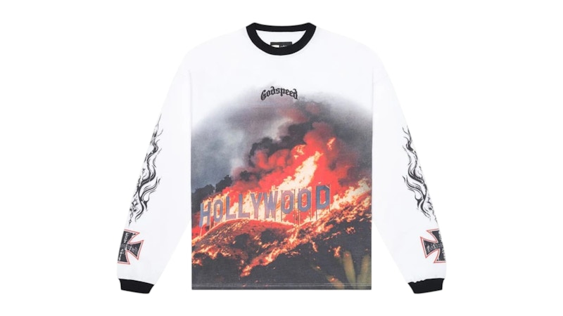Godspeed Hollywood Inferno L/S T-shirt White/Black