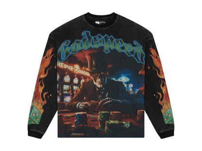 Godspeed Life's a Gamble L/S Thermal Tee Black Wash