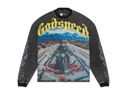 Godspeed Long Lonely Road L/S Thermal Tee Grey Wash