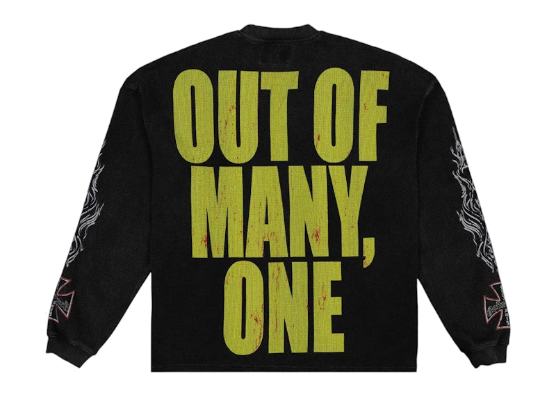 Godspeed Long Lonely Road Thermal L/S T-shirt Black Wash