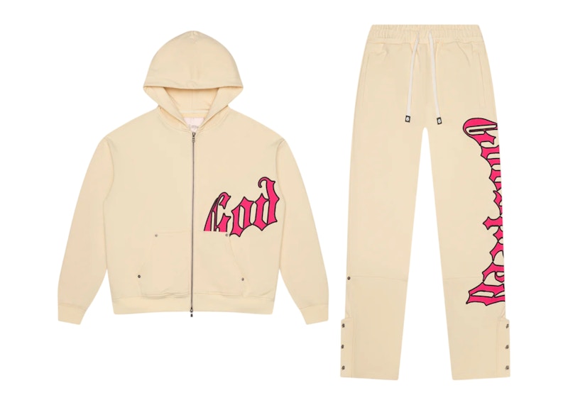 Godspeed OG Logo Sweatsuit Bone/Pink