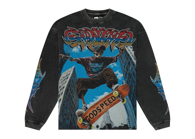 Godspeed Ollie LS Thermal T-shirt Grey Wash
