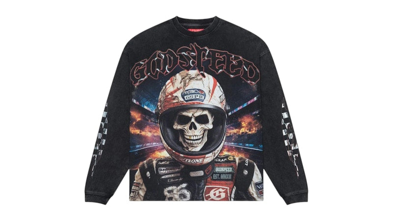 Godspeed Racer Goldie L/S T-Shirt Wash Gray